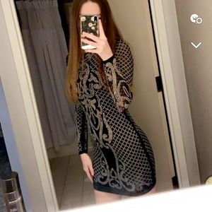 Windsor Beaded Long Sleeve Bodycon Dress